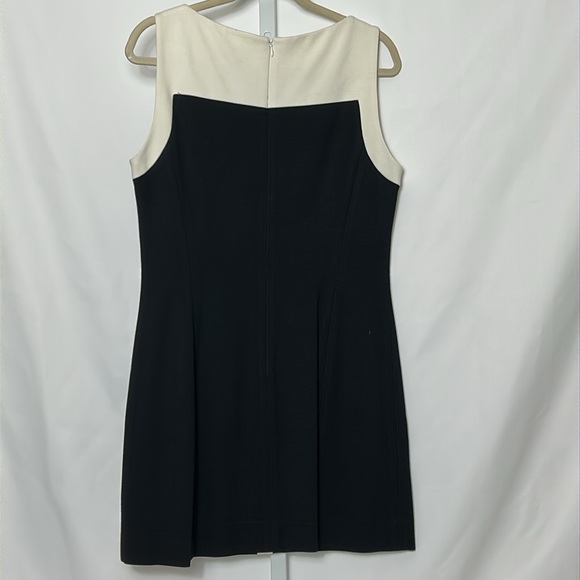 Lauren Ralph Lauren Women’s 14 Sleeveless Black Cream Mid Length Straight Dress - Picture 7 of 10